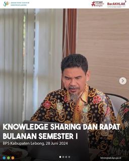 Knowledge Sharing dan Rapat Bulanan BPS Kabupaten Lebong 