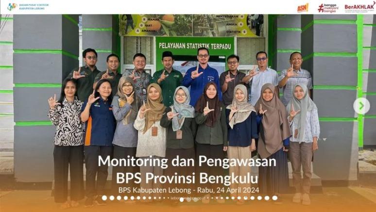 Monitoring dan Pengawasan BPS Provinsi Bengkulu atas kinerja BPS Kabupaten Lebong 