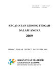 Kecamatan Lebong Tengah Dalam Angka 2009 Kabupaten Lebong